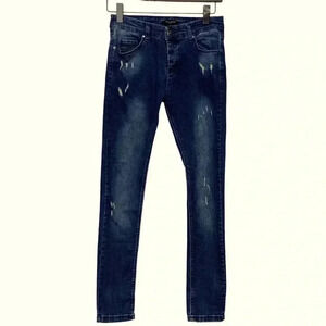 Take Ower distressed, mid rise,  skinny jeans 29 x 32